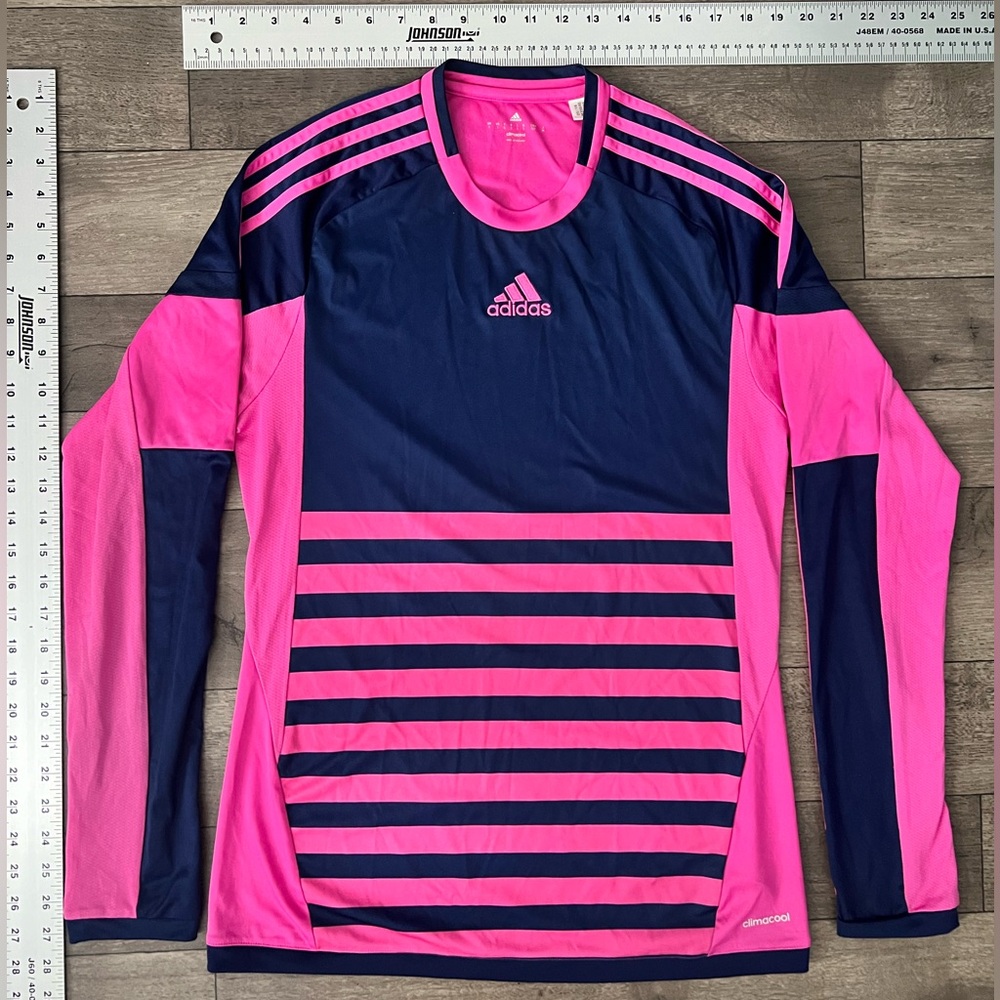 ADIDAS - Climacool Long Sleeve Pink & Navy - Size S